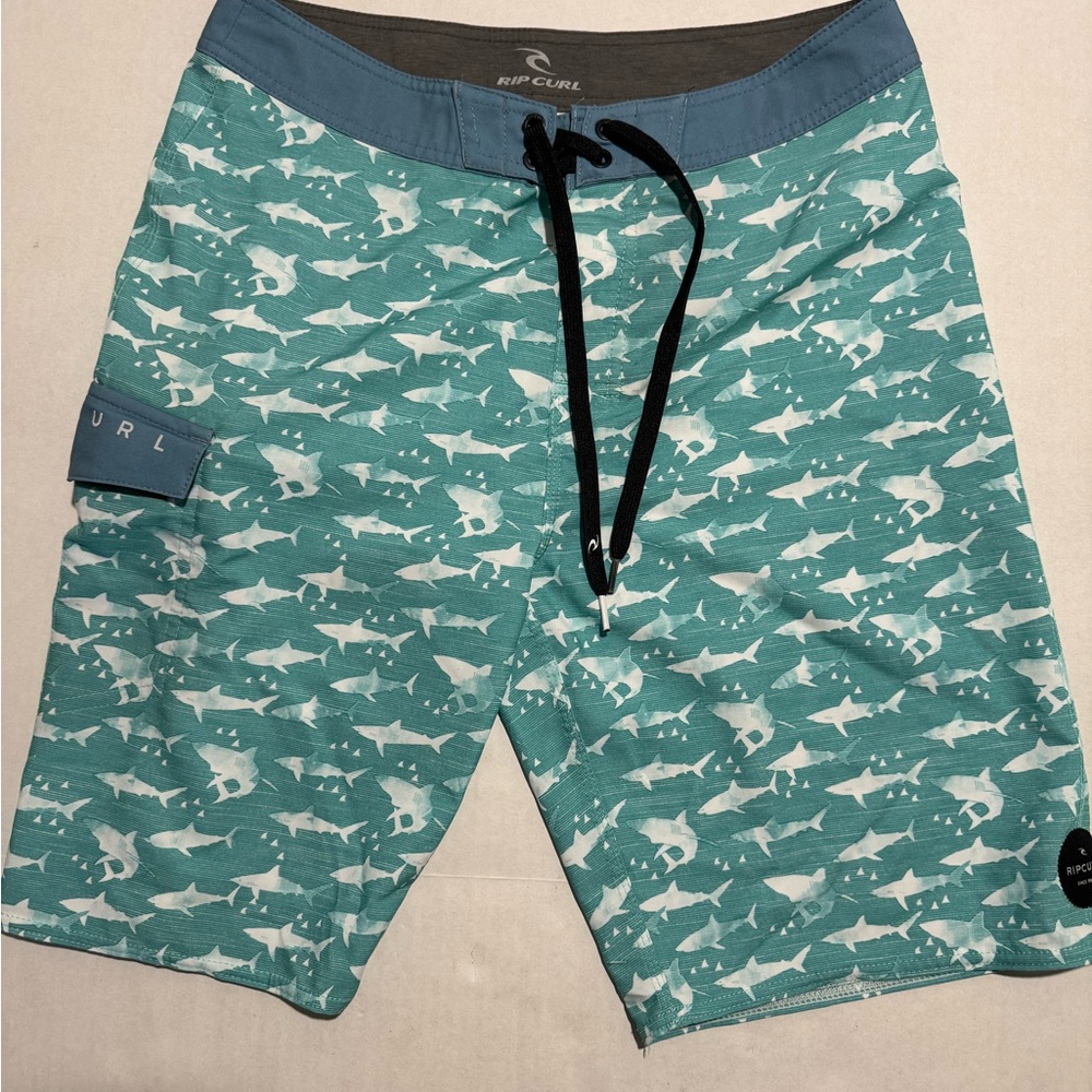 Ripcurl Swim Trunks, Shark AOP Shorts, men's 30 board shorts